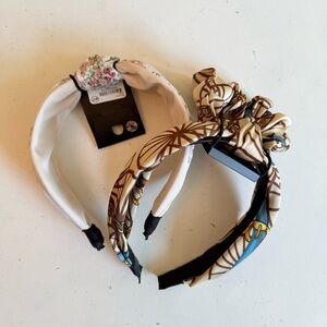 NWT 2-Pack Headbands | Floral & Equestrian Print | Cottagecore Chic